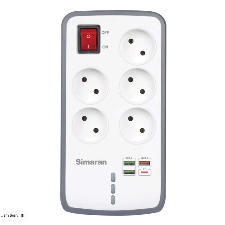محافظ ولتاژ صوتی تصویری 5 راهی سیماران مدل SM-525-N